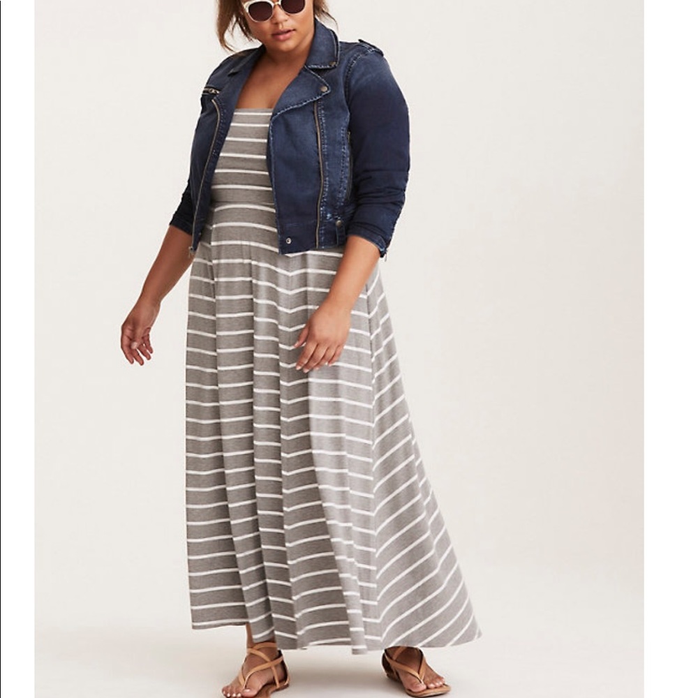 Torrid stripped jersey maxi dress